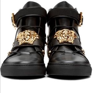 Mens Versace Medusa Leather High Top Sneakers